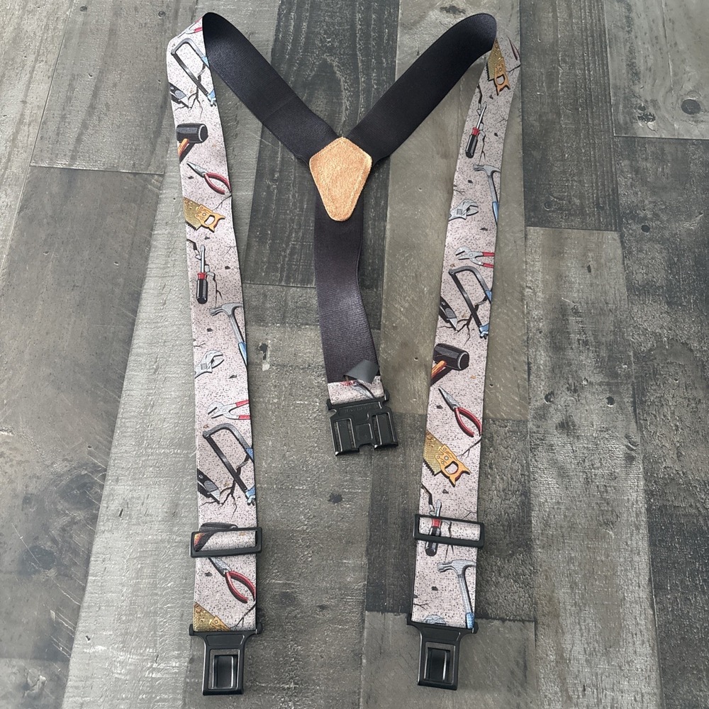 Perry Suspenders Y-Back 2" Belt Hook Adjustable Made USA Novelty Hand Tools prin